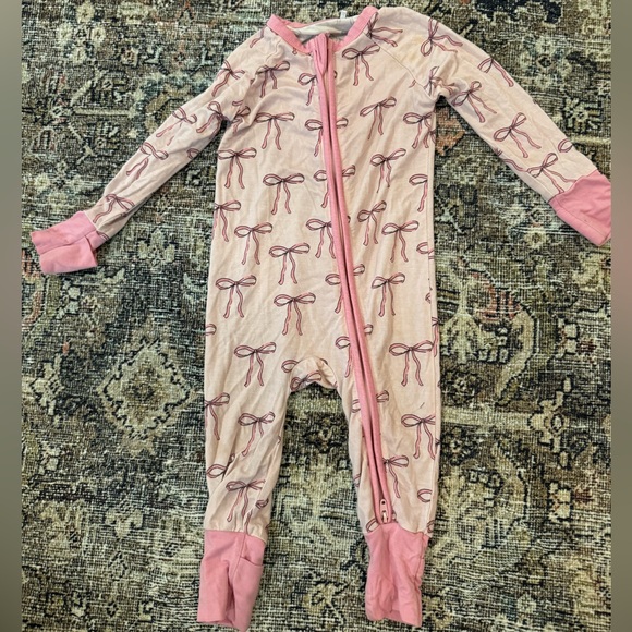 In my jammers bamboo footie pajamas Pink Bows - Picture 1 of 1